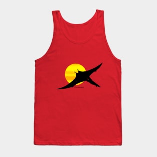 Pteranodon Silhouette with Sun Tank Top